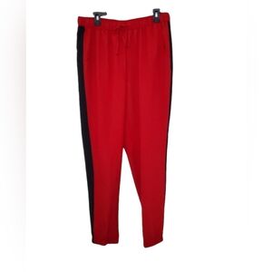 Spacegirlz Vintage Red Joggers with Black Side Stripe, Size 1X